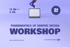 Workshop about Graphic Design with Illustration of Computer