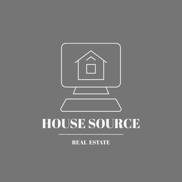 Ontwerpsjabloon van Logo 1080x1080px van Real Estate and Houses Offer
