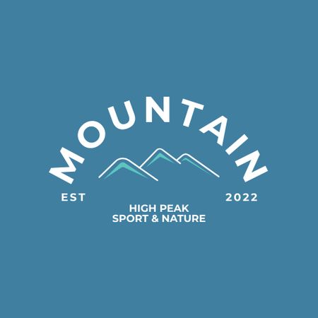Travel Tour Offer with Mountains Illustration Logo tervezősablon
