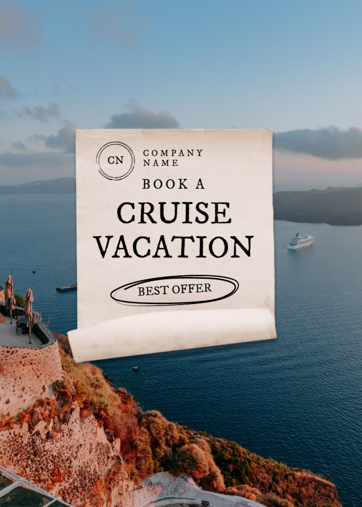 Szablon projektu Marvelous Cruise Vacation Offer With Booking Flayer