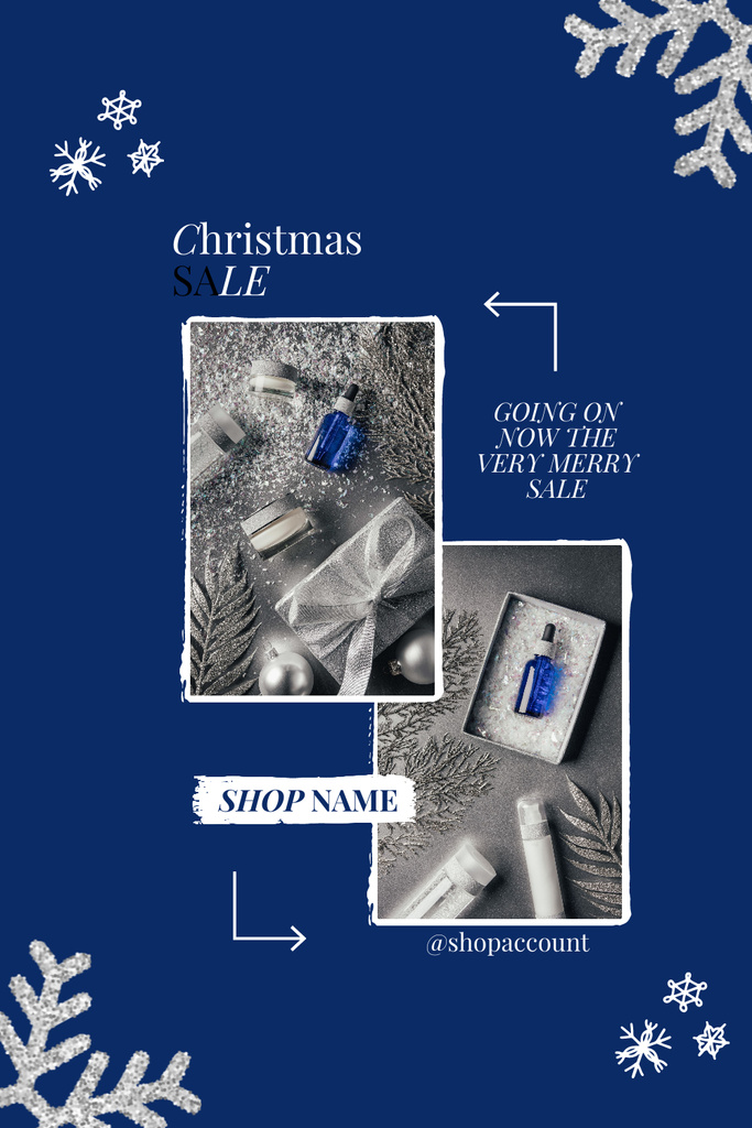 Modèle de visuel Christmas Skincare Sale - Pinterest