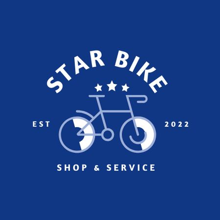 Bicycle Shop Ads Logo Design Template
