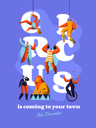 Plantilla de diseño de Circus Show Announcement Poster US 