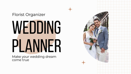Wedding Planner Agency Ad with Happy Couple Youtube Thumbnail – шаблон для дизайна