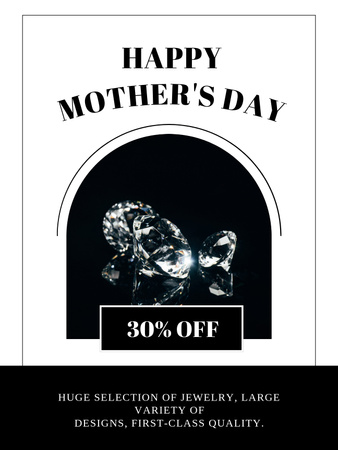 Offer of Precious Gems on Mother's Day Poster US Design Template