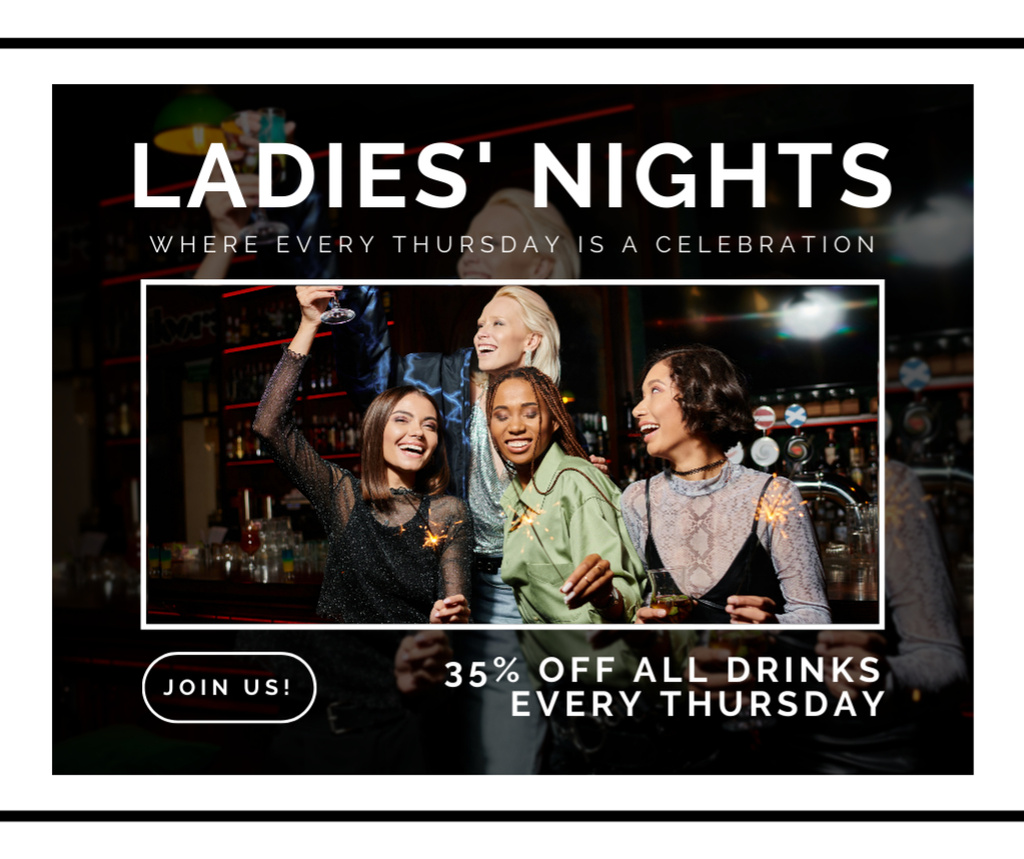 Ladies' Night Exclusive Event for Elite Facebookデザインテンプレート