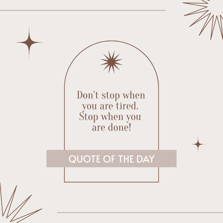 Inspirational Quote of the Day on White Instagram Design Template