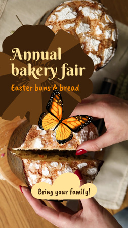 Easter Bakery Fair With Sweet Buns TikTok Video – шаблон для дизайну