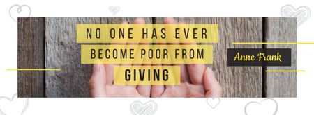Citation about no one is poor Facebook cover Design Template