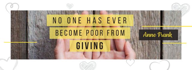 Ontwerpsjabloon van Facebook cover van Citation about no one is poor