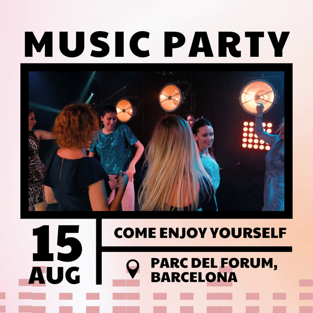 Music and Dance Party Ad Animated Post – шаблон для дизайну