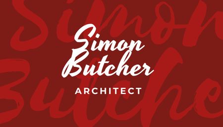 Architect Services Offer in Red Business Card US Design Template