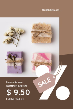 Natural Handmade Soap Shop Sale Flyer 4x6in Design Template