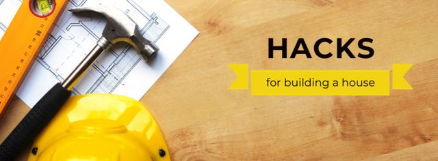 Designvorlage Hacks for building House für Facebook cover