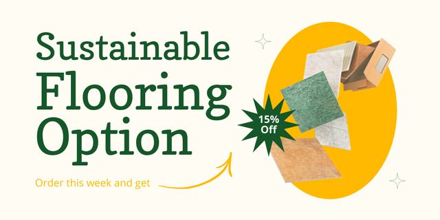 Modèle de visuel Ad of Sustainable Flooring Options - Twitter