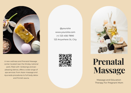 Massage Therapy for Pregnancy Brochure tervezősablon