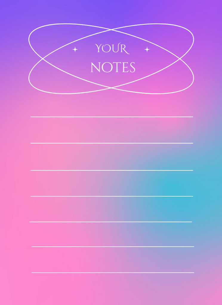 Ontwerpsjabloon van Notepad 4x5.5in van Pink and Blue Gradient Daily Planner