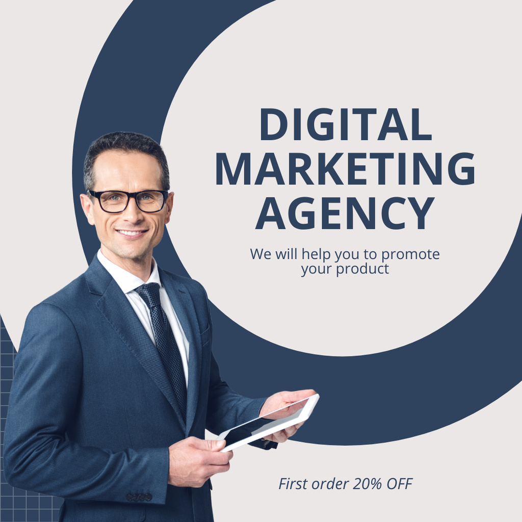 Platilla de diseño Analytical Marketing Company Offering Service With Discount Instagram