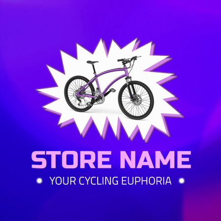 Awesome Bicycles Store Ad Animated Logoデザインテンプレート