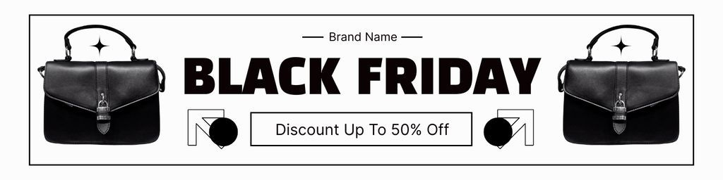 Black Friday Sale of Bags and Accessories Twitter Design Template