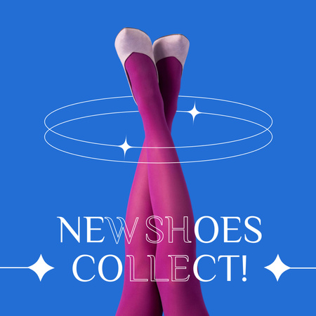 Modèle de visuel Female Legs in Stylish Shoes - Instagram