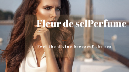 New perfume advertisement with Beautiful Young Woman Youtube Tasarım Şablonu