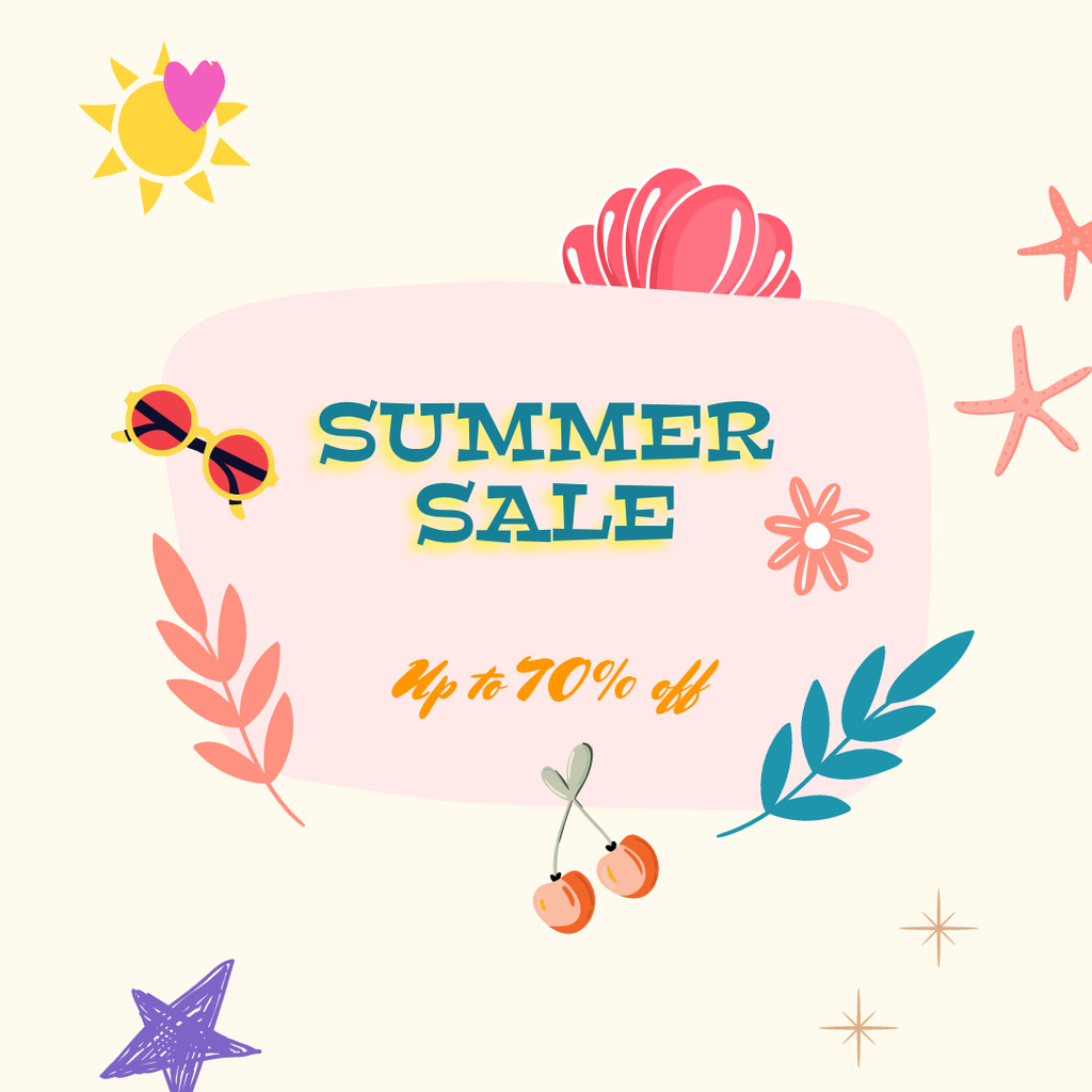 Summer Sale Instagram Πρότυπο σχεδίασης