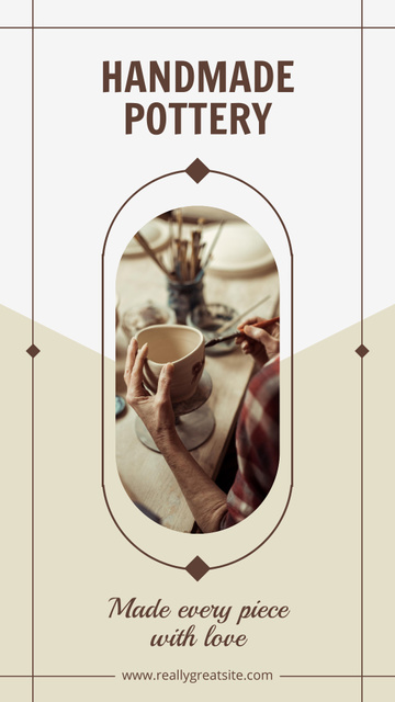 Template di design Handmade Pottery Offer With Slogan Instagram Story