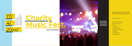 Charity Music Fest Invitation Crowd at Concert Tumblr Design Template