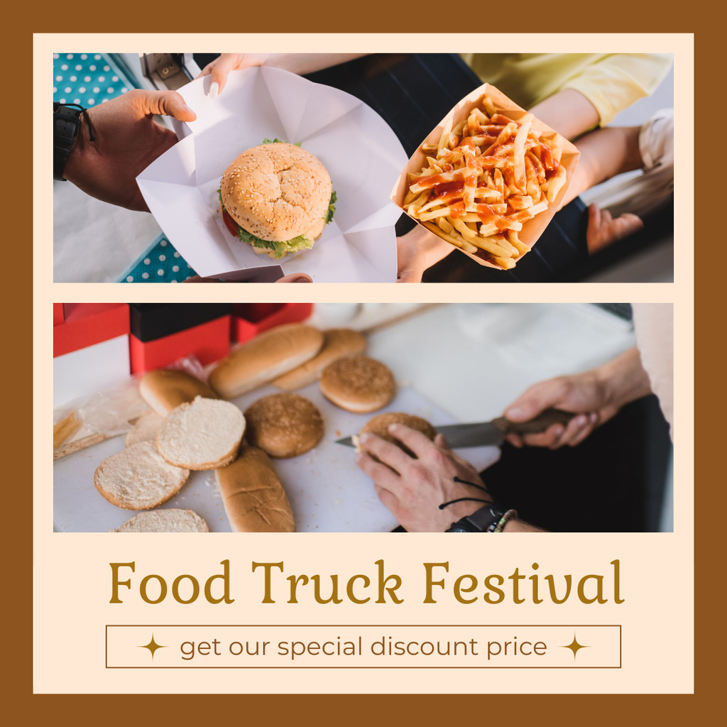 Festival of Appetizing Street Food Instagramデザインテンプレート