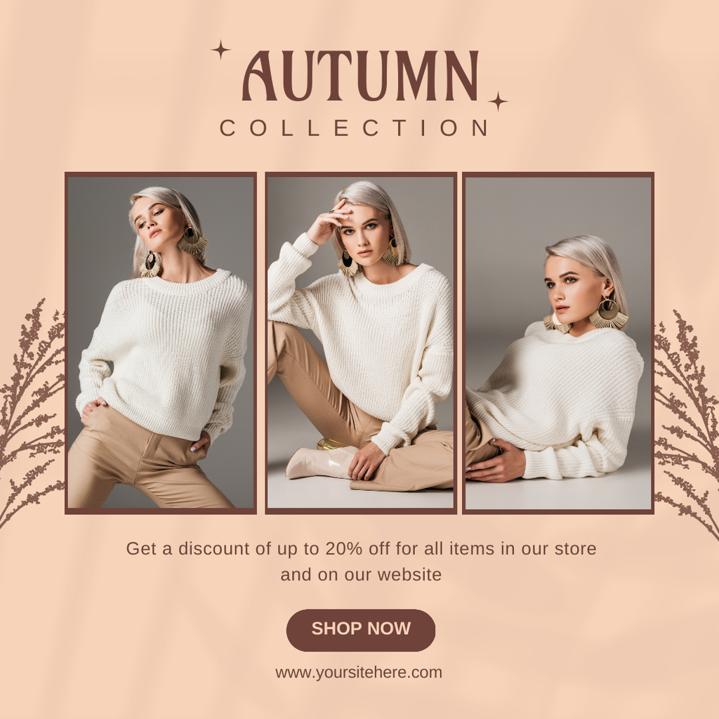 Autumn Clothing Collection for Women Instagram Šablona návrhu