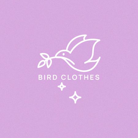 Emblem with Bird Logo Design Template