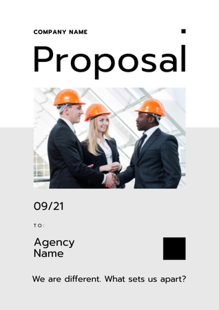 Ontwerpsjabloon van Proposal van Construction Company Advertising