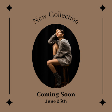 Template di design Nuova Collezione di Abbigliamento Trendy da Donna Marrone Instagram
