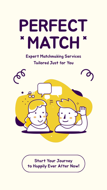 Designvorlage Your Perfect Match Is Here für Instagram Video Story