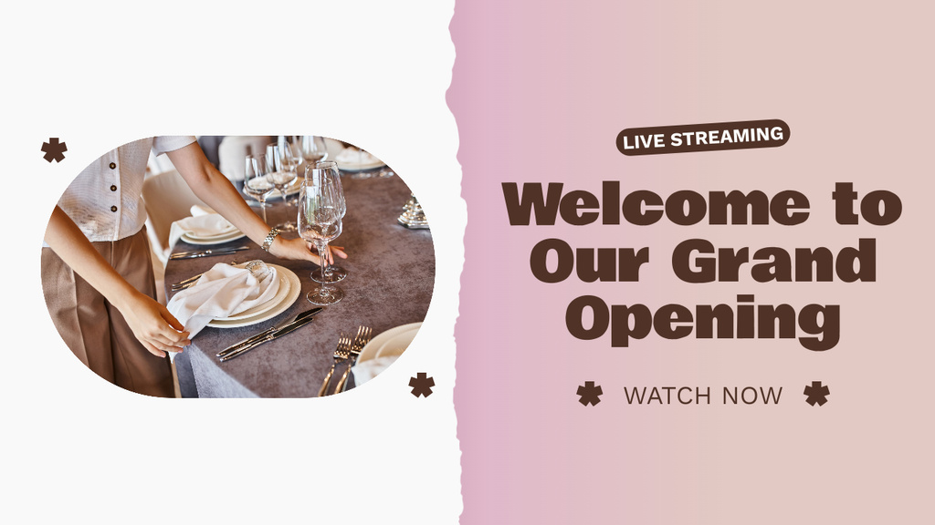 Restaurant Grand Opening With Serving In Vlog Episode Youtube Thumbnail Design Template