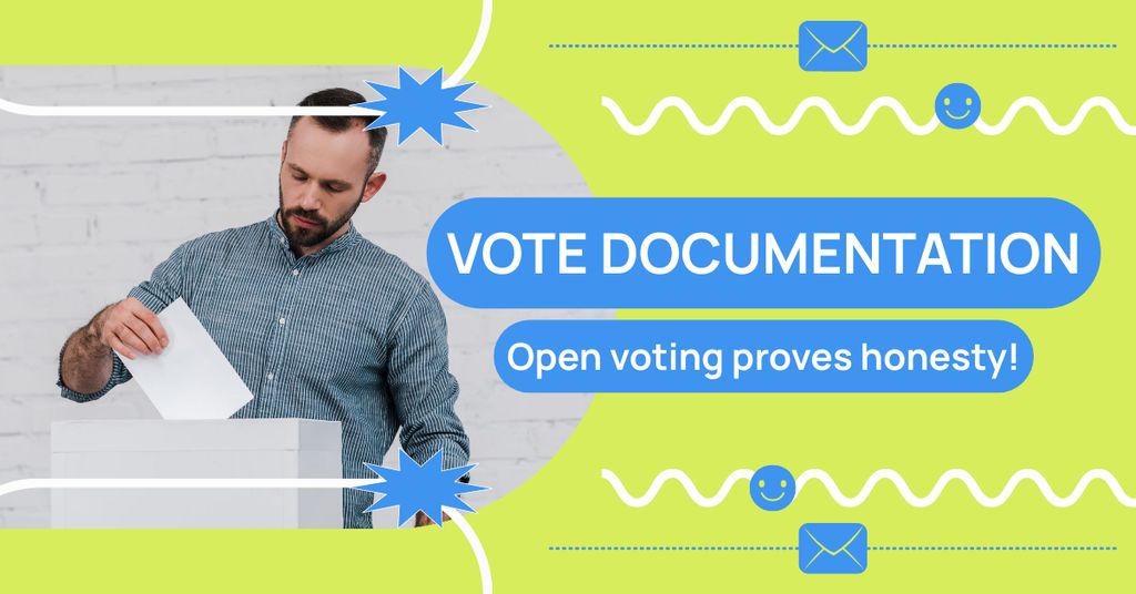 Platilla de diseño Announcement of Open Voting Facebook AD
