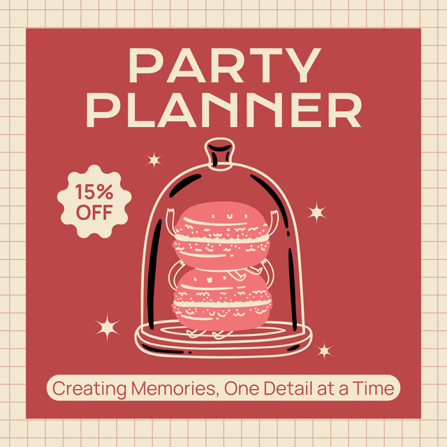 Parties Scheduling Service Offer Instagram AD – шаблон для дизайну