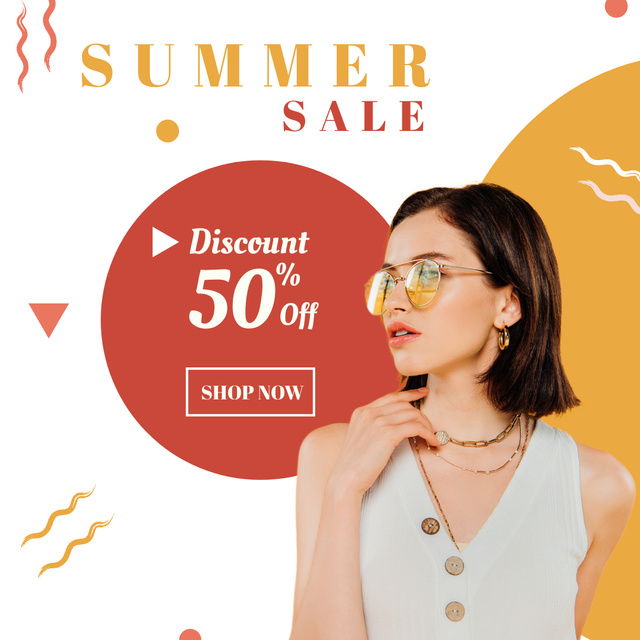 Designvorlage Advertising of Summer Sale für Instagram