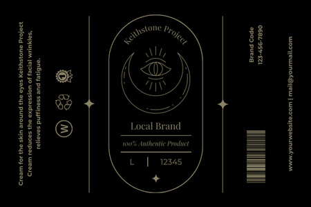 Authentic Cream For Face Offer In Black Label Design Template