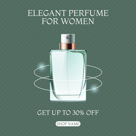 Discount Offer on Elegant Perfume for Women Instagram Design Template