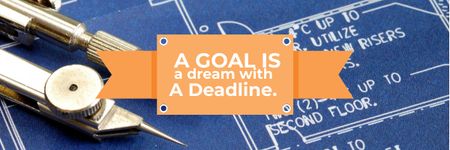 Goal motivational quote Email header Modelo de Design