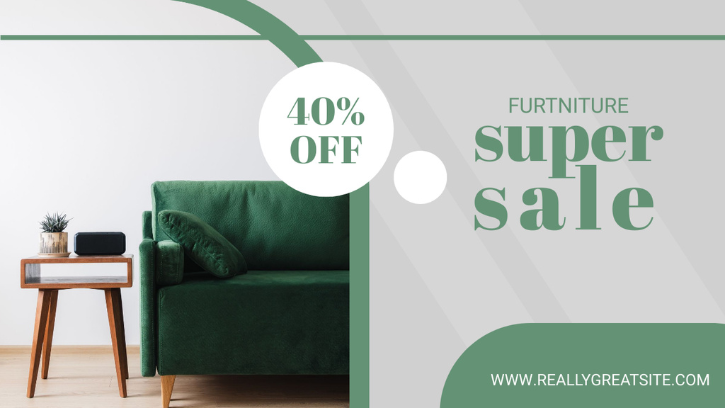 Super Sale of Furniture Announcement Youtube Thumbnail Design Template