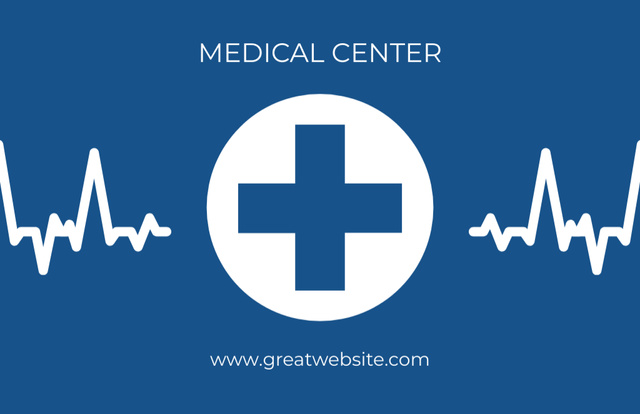 Designvorlage Ad of Medical Center für Business Card 85x55mm