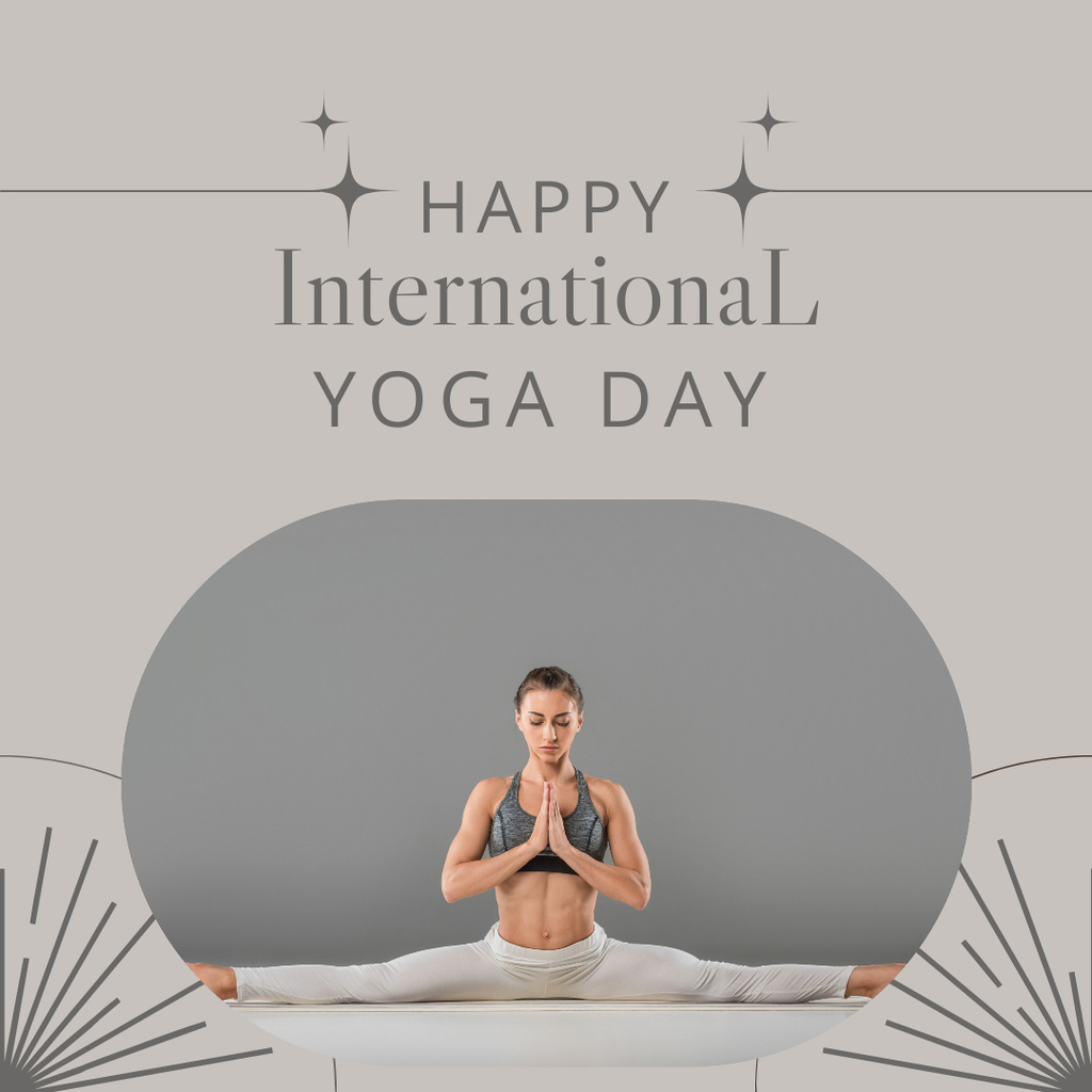 Szablon projektu Happy International Yoga Day Greeting Instagram