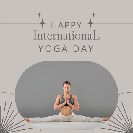 Happy International Yoga Day Greeting Instagram Design Template