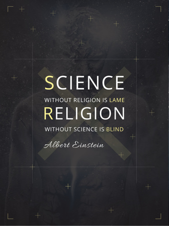 Religion Quote with Human Image Poster US Design Template