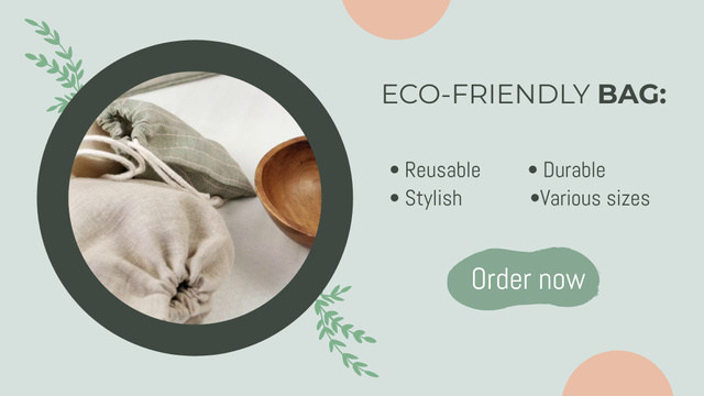 Durable Eco Bag With Lots Of Sizes Promotion Full HD videoデザインテンプレート