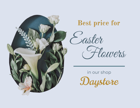 Easter Lilies Sale Offer Flyer 8.5x11in Horizontal Design Template