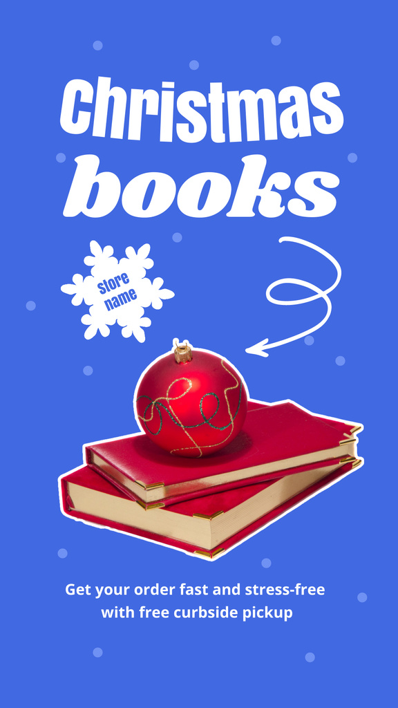 Christmas Books Sale Announcement Instagram Story Design Template